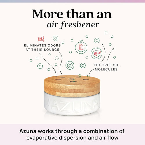 Air Freshener & Odor Eliminator for Strong Odor | 2 Room Kit Includes (2) 8 Oz. Empty Luxe Glass Jars & 12 Oz | Plant Powered by Australian Tea Tree Oil | Aromatherapy | Last 60-90 Days