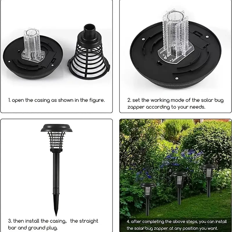 Solar Bug Zapper & Garden Light — Chemical-Free Mosquito Killer