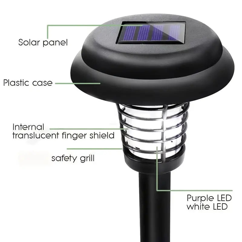 Solar Bug Zapper & Garden Light — Chemical-Free Mosquito Killer
