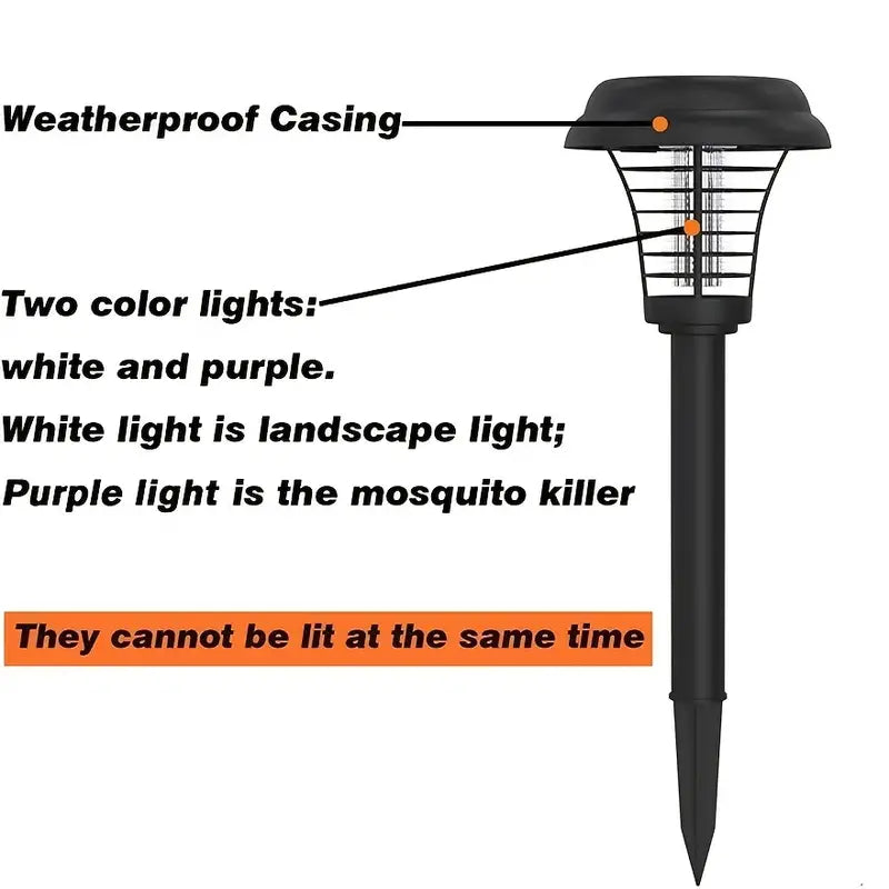 Solar Bug Zapper & Garden Light — Chemical-Free Mosquito Killer
