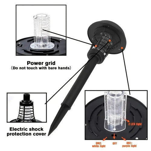 Solar Bug Zapper & Garden Light — Chemical-Free Mosquito Killer